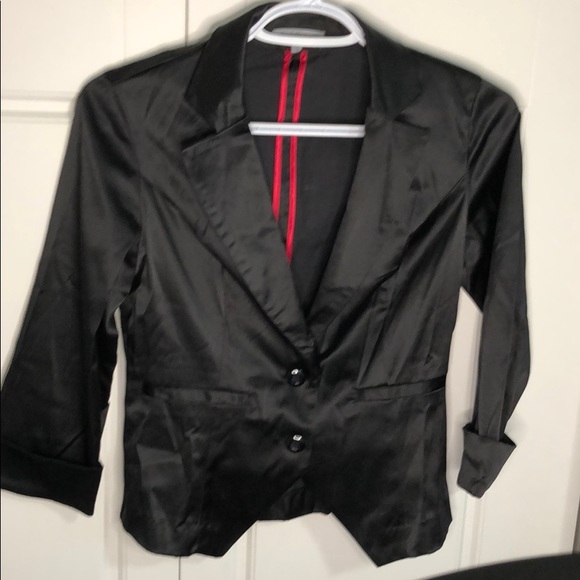 Charlottes Russe satin shiny blazer tuck on waist - Picture 1 of 8